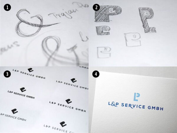 Pencil scribbles of a logo