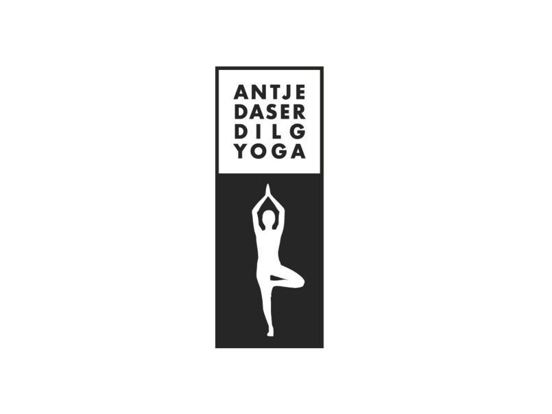 Black and white yoga logo