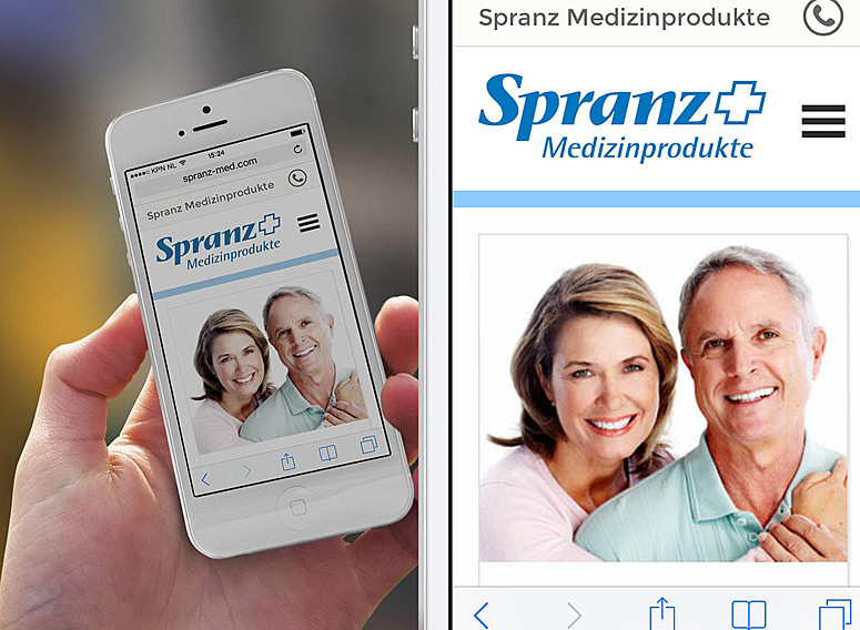 Responsive Webdesign auf dem Smartphone medizinprodukte webdesign